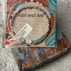 New with tags/box Alex and Ani Silver Beaded Bracelet